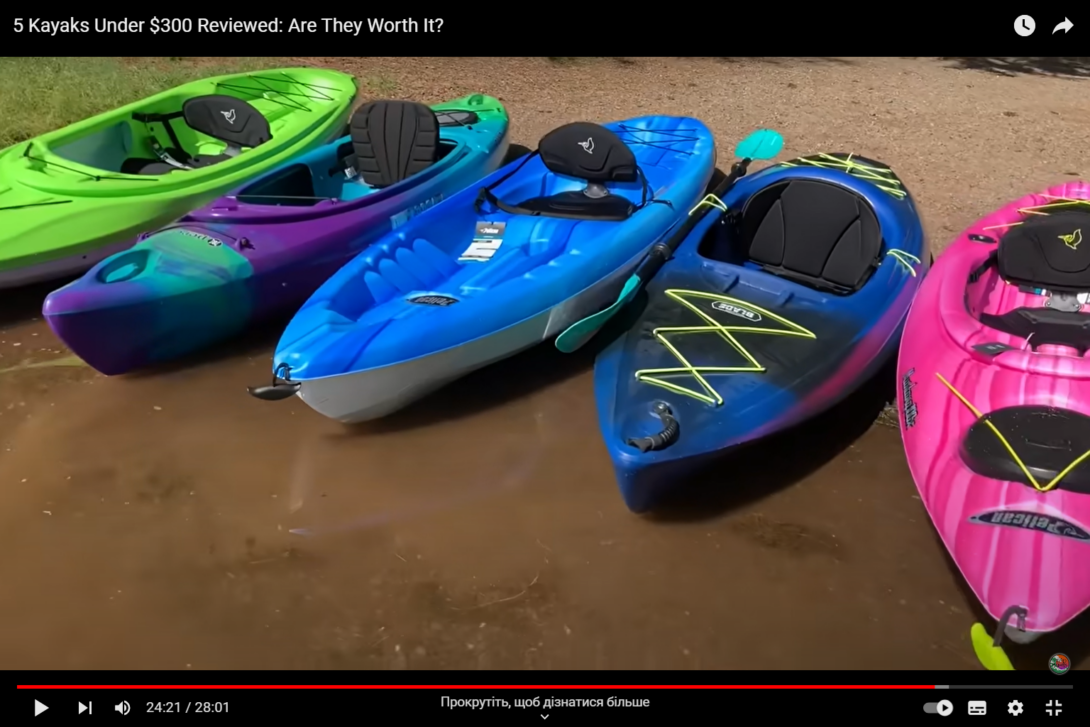 Kayaks on the water